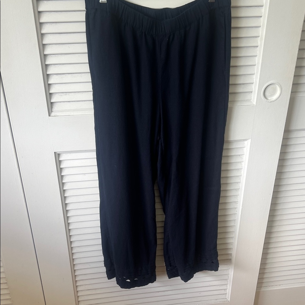 J Jill Navy linen  Pants